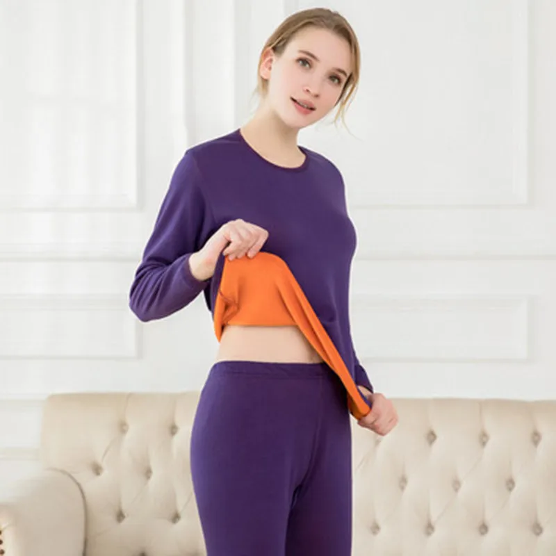 

New Long Johns Men Thermal Underwear Winter Long Johns sets Women fleece Warm Pajamas Set Velvet Thick Thermal Underwear sets