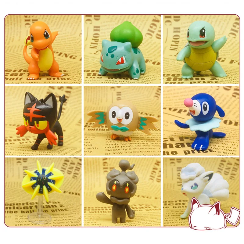Новые Фигурки Takara Tomy, настоящий Покемон, чармандер, попплио, Литтен, Пикачу, ролет, Treecko, Eevee Fennekin, аниме, фигурки, игрушки, Декор