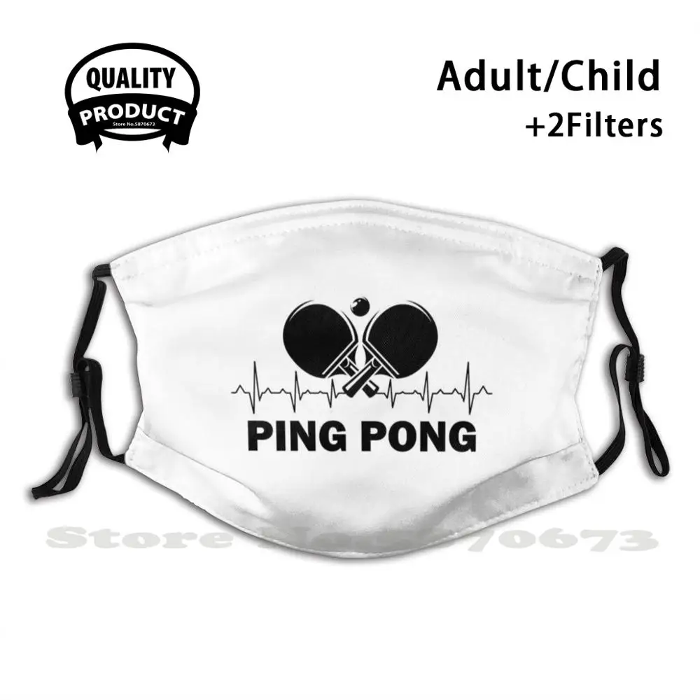 

Маска для пинг-понга, Пылезащитная, многоразовая, со смываемым фильтром