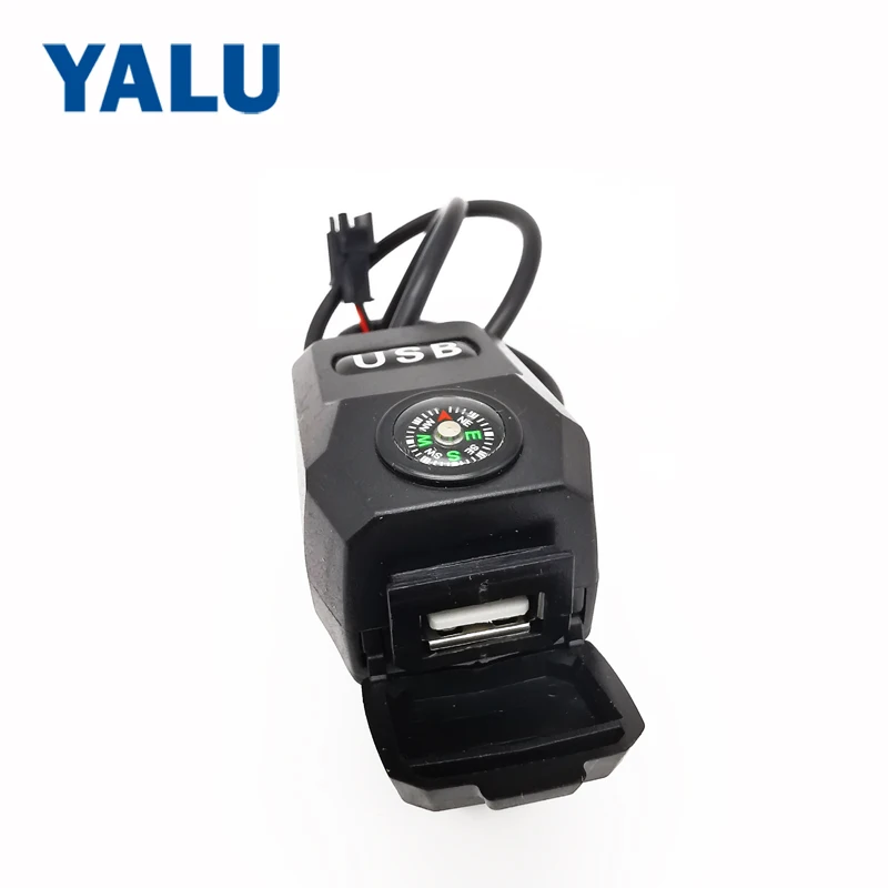 Зарядное устройство USB для мотоцикла скутера с крючком шлема водонепроницаемый