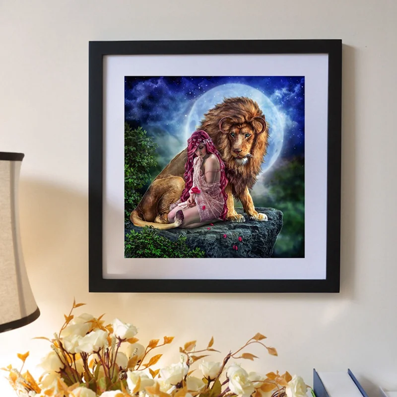 DIY Diamond Painting Animal Tiger Embroidery Mosaic Coast Landscape Art Kits Home Decoration 1 AB | Дом и сад