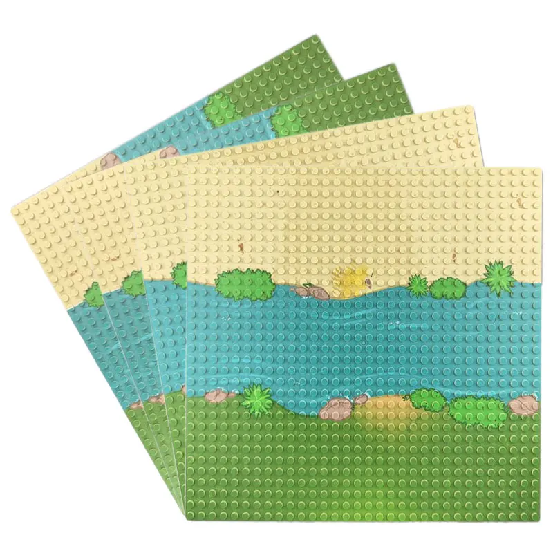 Single-Side Grass River 32*32 Dots Base Plate for Small Bricks MOC Building Block Toy Sets Models DIY Toys Children | Игрушки и хобби