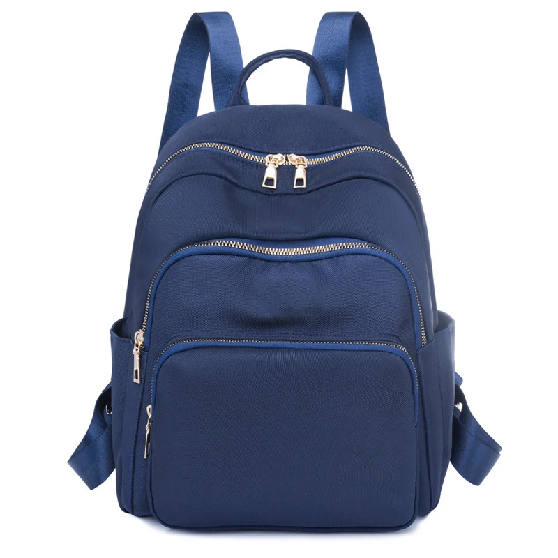 Повседневный Рюкзак из ткани Оксфорд для женщин черные водонепроницаемые