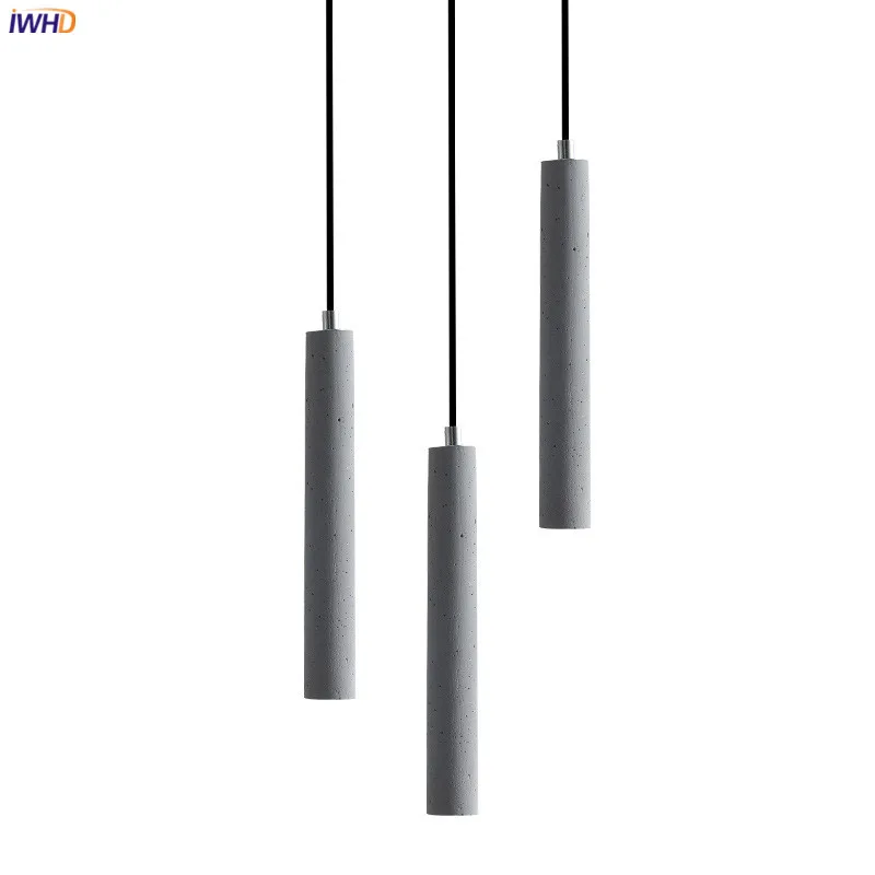 

IWHD Лофт стиль светодиодный подвесной светильник бар Спальня Гостиная Ретро Винтаж лампа промышленный Декор подвессветильник ильники люмнер