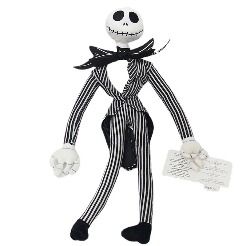 

50cm Halloween The Nightmare Before Christmas Jack Skellington Skeleton Plush Movie Toys