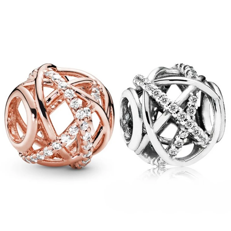 

Baofu New 925 Sterling Silver Beads, Shiny Galaxy Rays, 2 Colors Suitable For Original Female Bracelet Jewelry