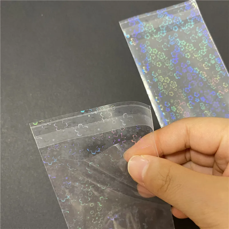 100 шт./лот Цветочная Лазерная мигающая запечатывающая карточная насадка для