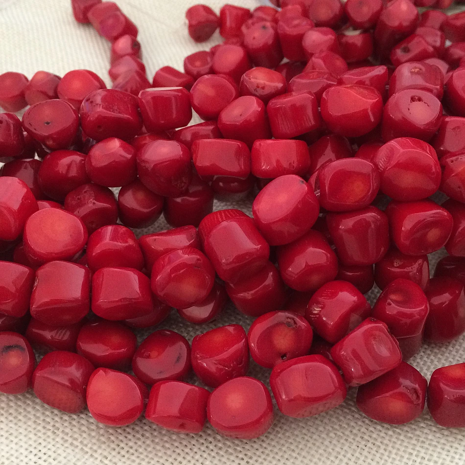 Натуральный Красный Коралловый яшма 9 ~ 13 мм прекрасный Нерегулярные камень loose