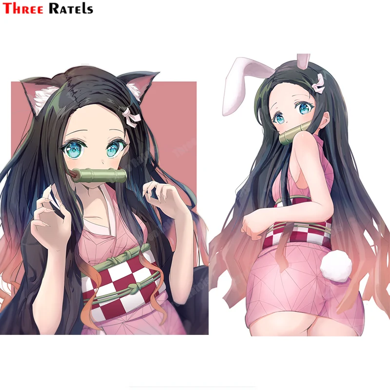 

Наклейка на дверь автомобиля Three Ratels A690 Kamado Nezuko Kimetsu No Yaiba