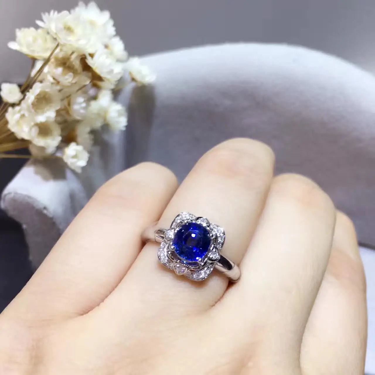1.428ct+ 0.108ct 18K золото натуральный сапфир женское кольцо с алмазной установкой новое Изысканное Украшение на свадьбу обручальное кольцо