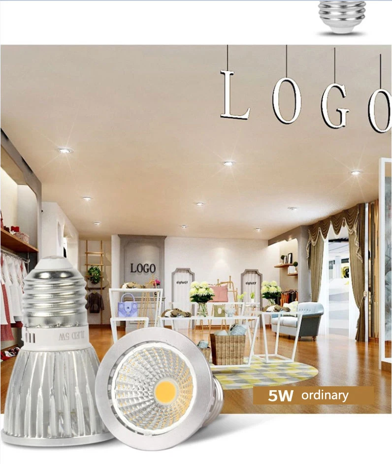 

Led Lamp Cup E27 Screw Socket Embedded Spotlight Bulb Adjustable Focal Length Lamp Cup Hotel Restaurant Cob Spotlight Bulb