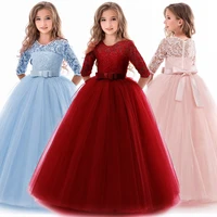 summer bridesmaid kids dresses for girls children formal girl party pageant dress wedding princess dress elegant 10 12 year