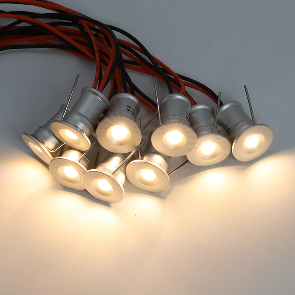 1 Вт DC12V IP65 Светодиодный точечный мини-светильник с накатанной головкой прожектор