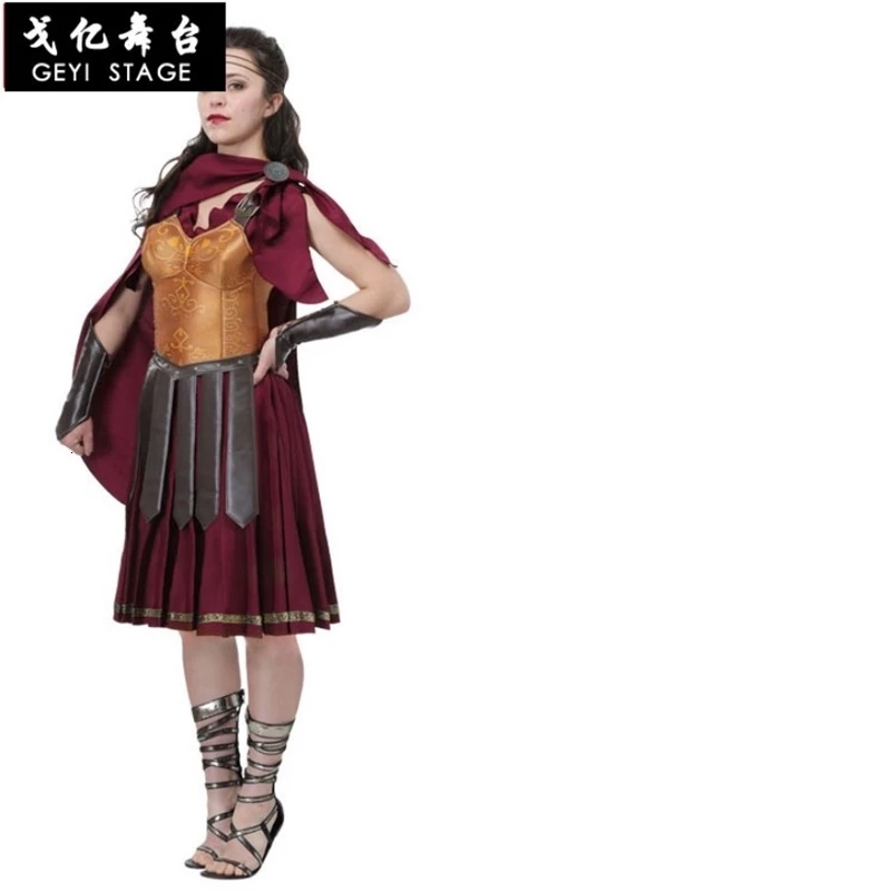 A greek soldier roman gladiator women's clothing medieval man's cosplay king slayer's Halloween costumes dressed as |