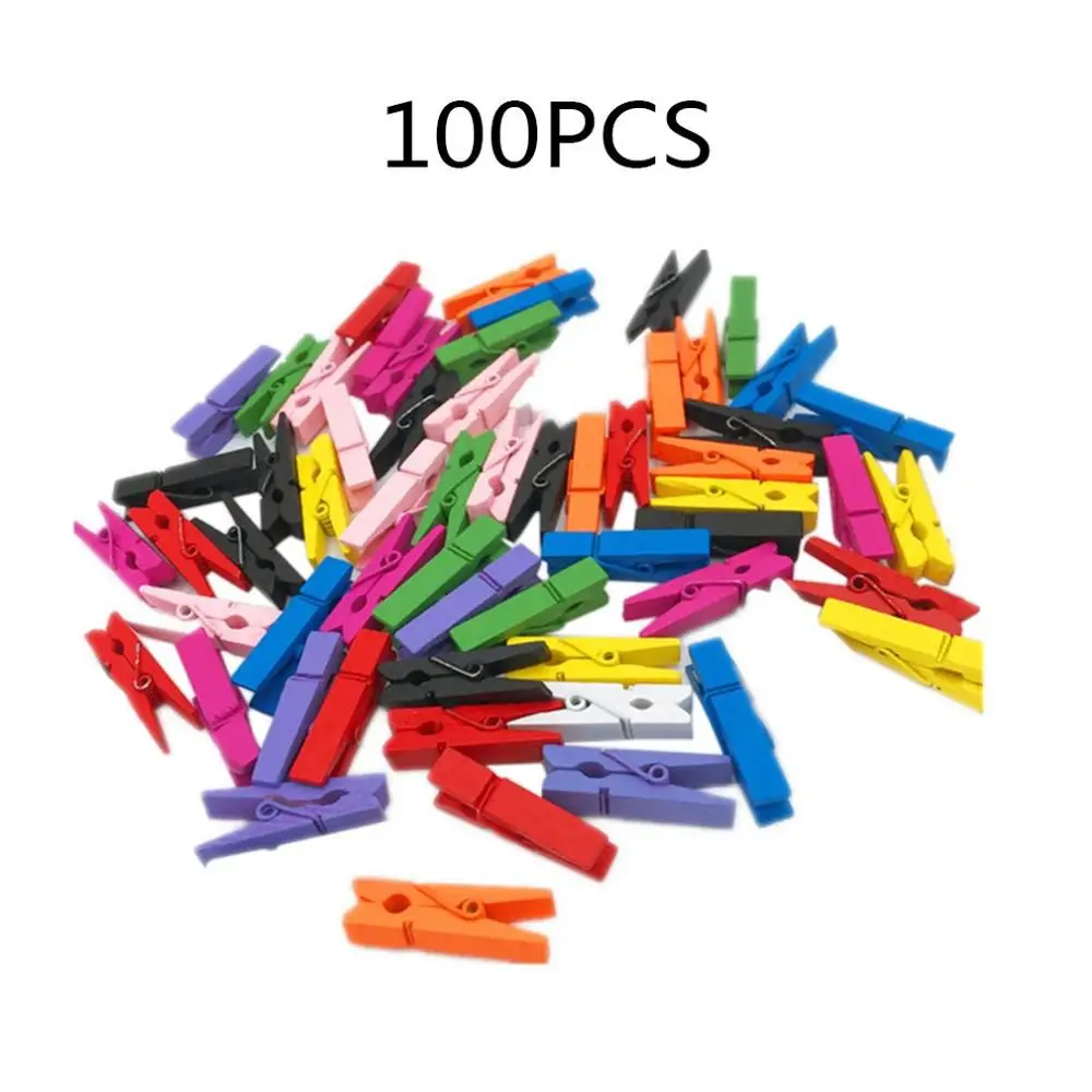 Натуральные деревянные зажимы цветные клипсы фото DIY аксессуары квадратная