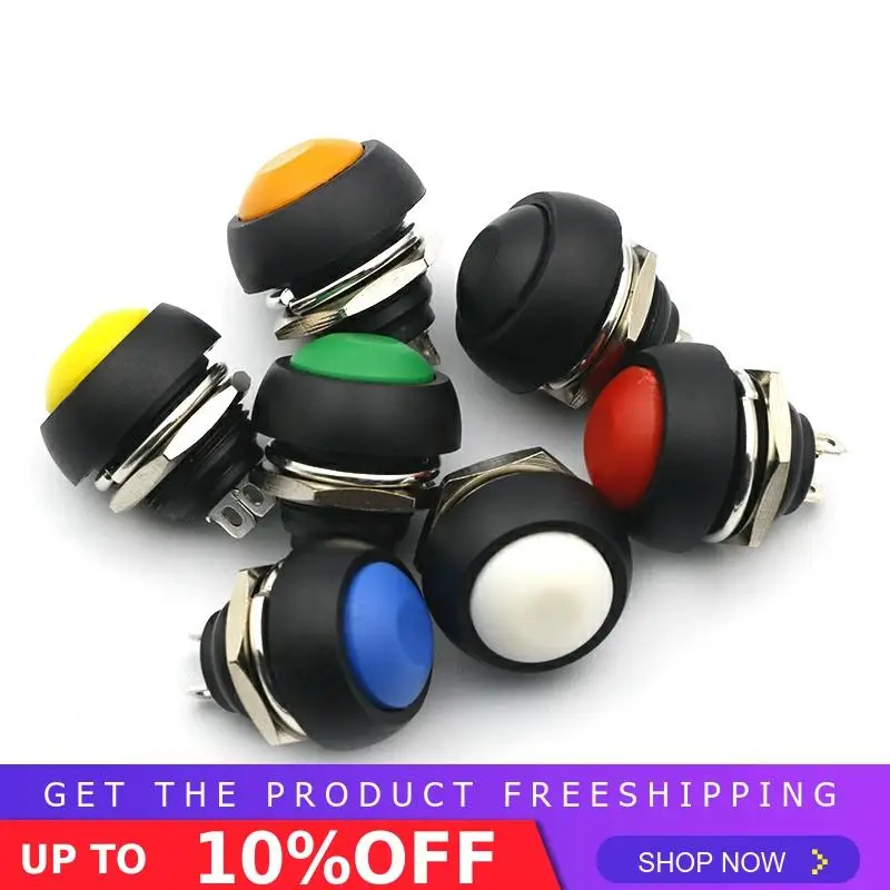 12mm PBS-33B Waterproof Momentary ON OFF Push Button Swithch Mini Round Switch