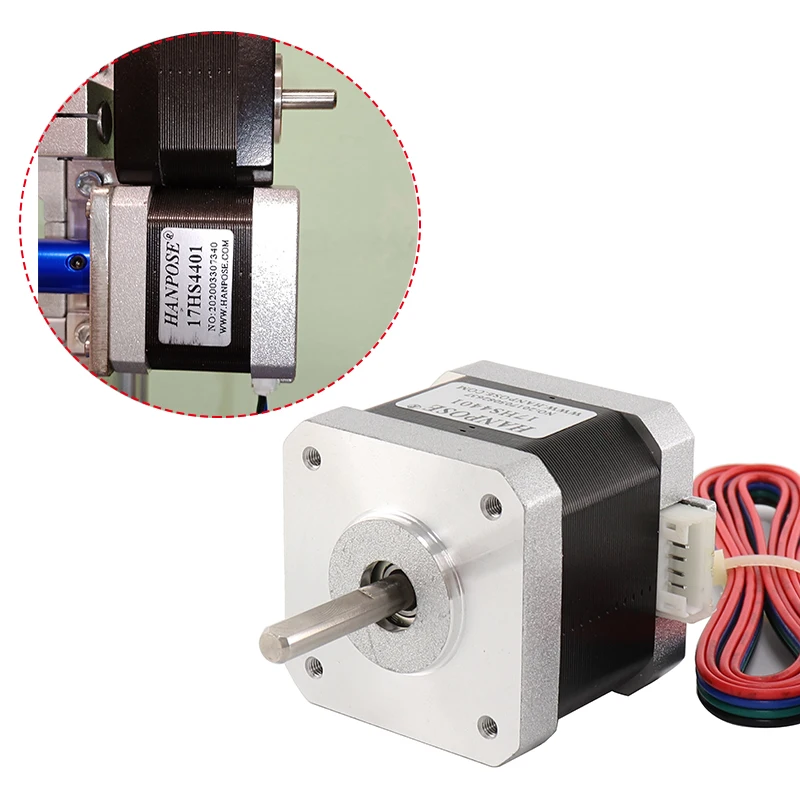 Шаговый двигатель Nema 17 42 40 мм мотор 42bygh 1.7A (17HS4401) 4 питающих провода для 3D-принтера |