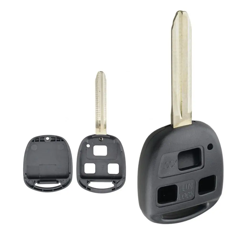 

3 Buttons Car Key Fob Case Shell Replacement Remote Cover Fit for Toyota Yaris