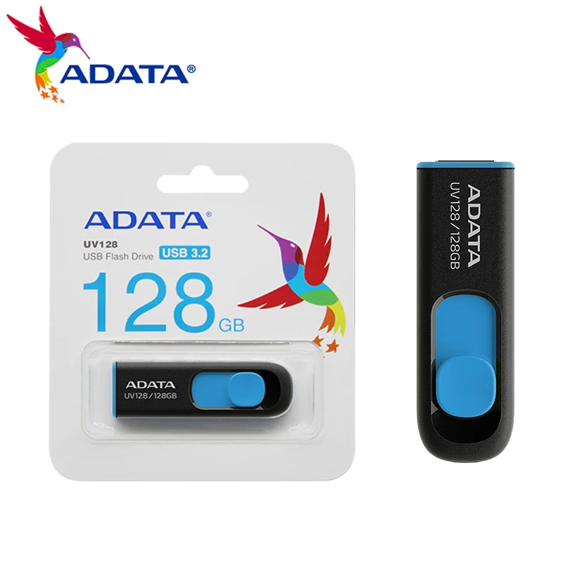 Оригинальный USB Флэш-Накопитель ADATA UV128 16 ГБ 32 64 Гб 128 высокоскоростной 3 2 Gen 1 карта