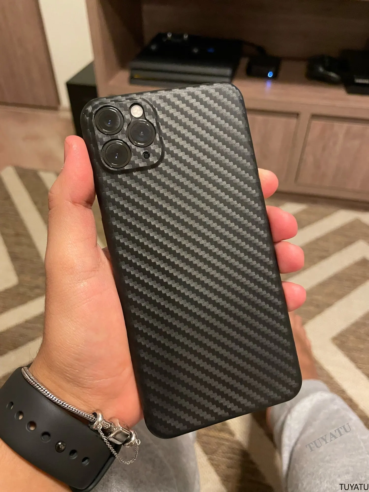 

For iPhone 13 12 Mini 11 Pro Xs Max X XR 7 8 plus Thin Plastic Protective Cover Luxury Carbon Cases Ultrathin PP 0.4mm Case