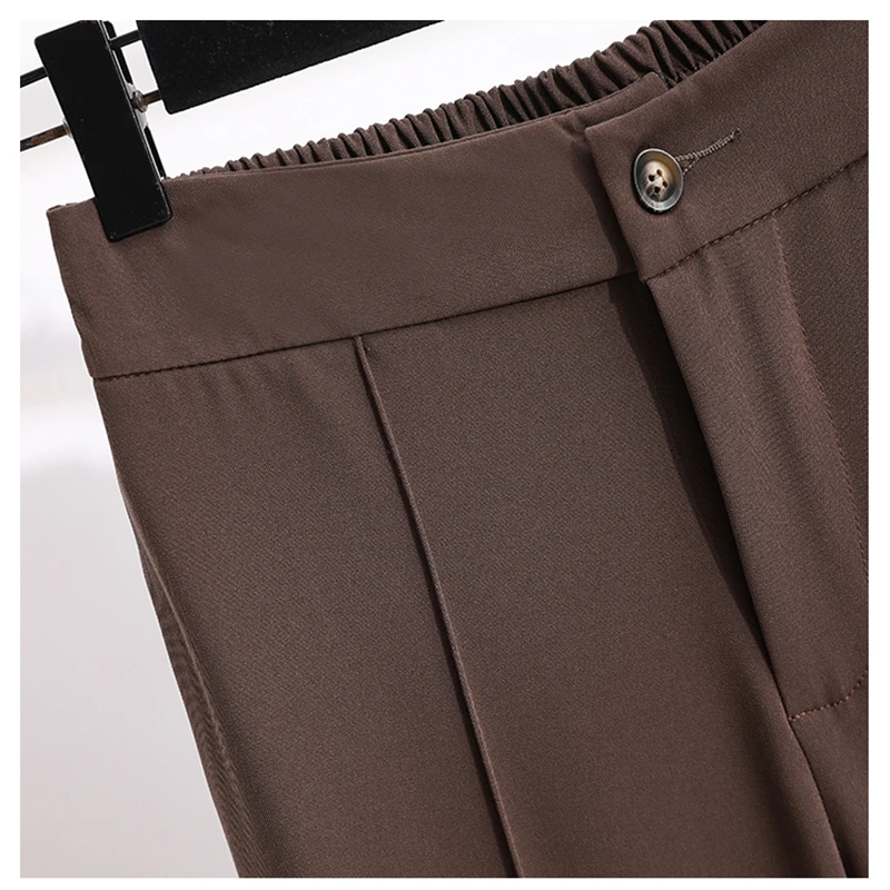 Брюки женские винтажные с завышенной талией широкими штанинами | Женская одежда