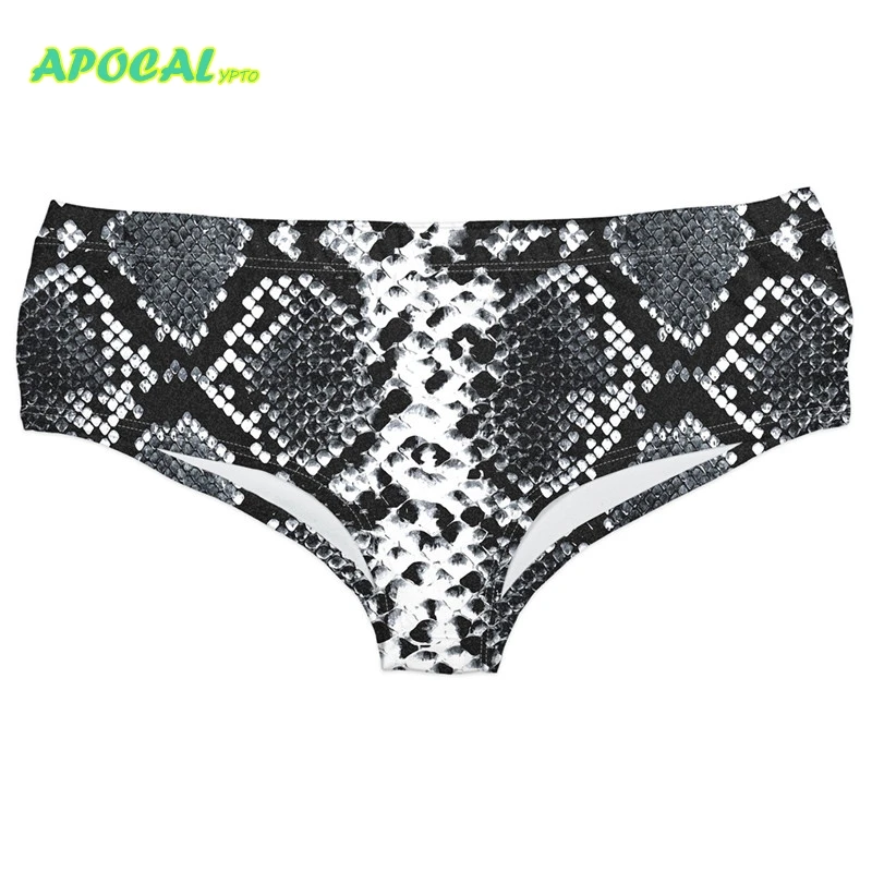 APOCAL сексуальный молочный шелк с принтом змеи женские трусики леопардовым 3D яркое