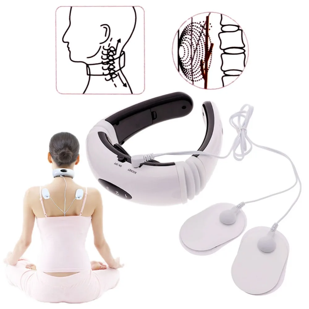 Электрический массажер для шеи с аккумулятором и импульсной спиной 6 режимов