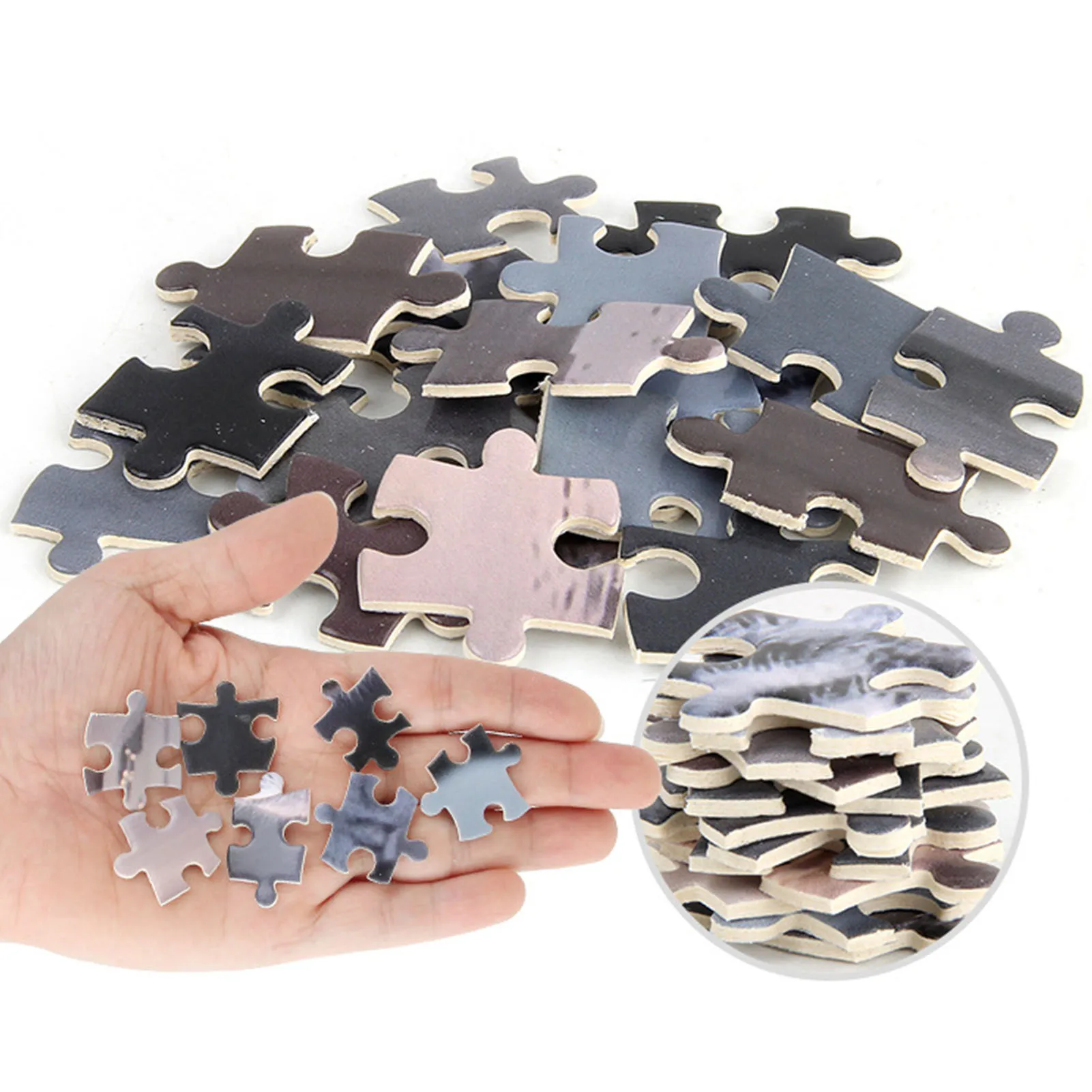 Пазл 1000 шт. белый тигр в сердце котенок головоломки Пазлы головоломки|Пазлы| |