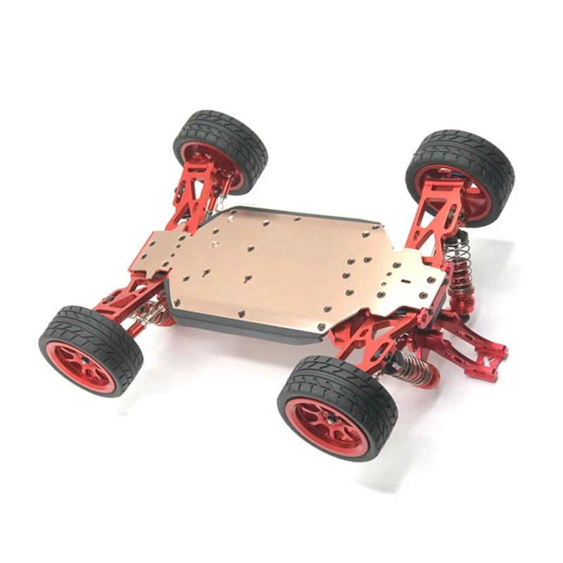 

for Wltoys 144001 1/14 RC Car Upgrade Parts All Metal Assembled Frame Chassis with Wheel Set Spare Accessories