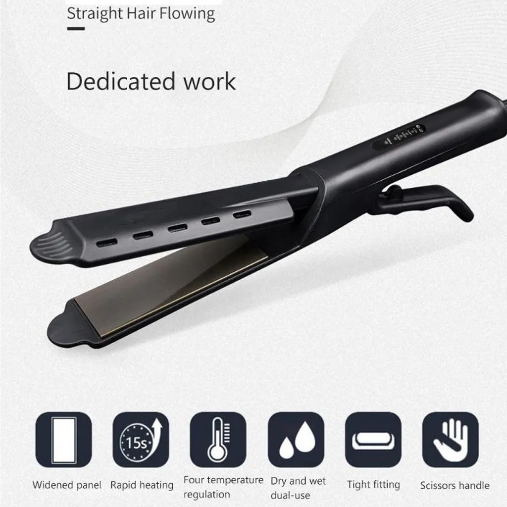 

Dry And Wet Steam Hair Care 15 Seconds Hair Straightener Ceramic Tourmaline Ion Flat Iron Hair Straightener