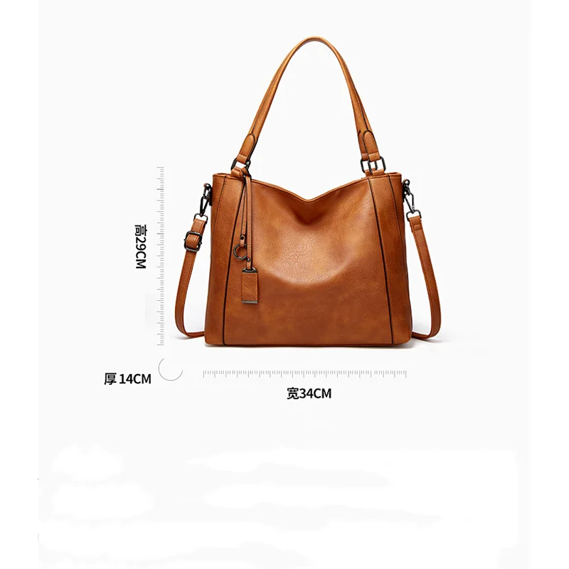 

Casual bag shoulder messenger bag autumn and winter soft leather handbags portable European and American style fashion trend