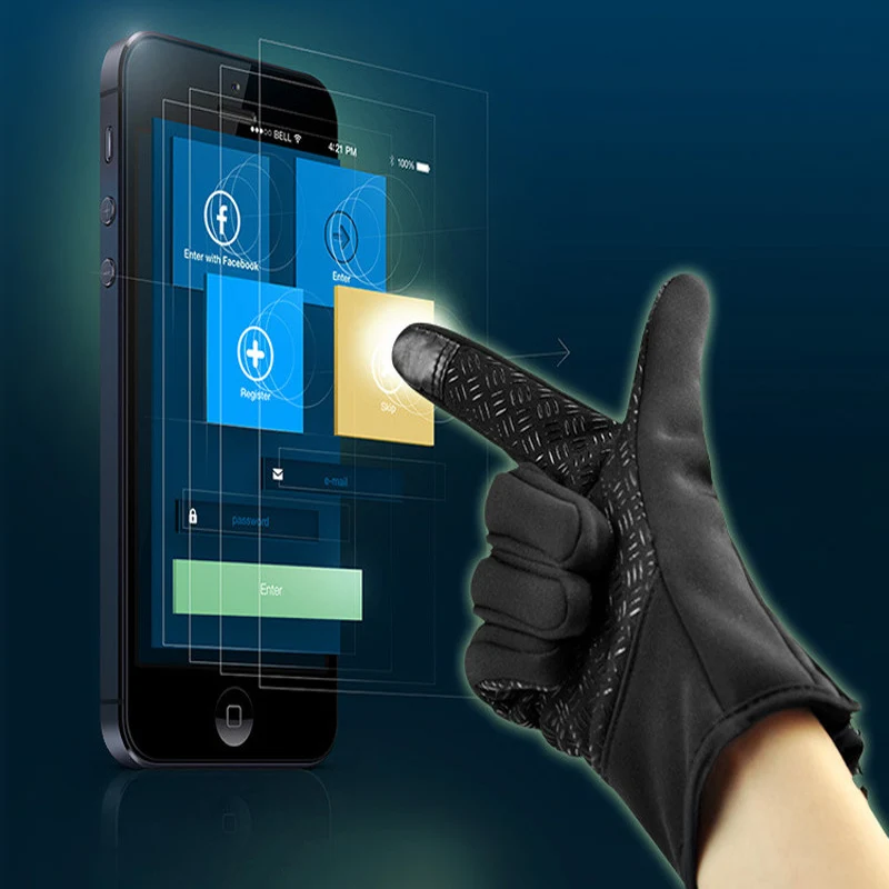 Мужские и женские новые зимние перчатки спортивные ветрозащитные лыжные теплые