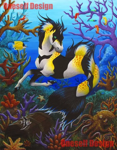 ab0202 Popuilar рождественские подарки 5d алмазная картина Полная площадь/круглая морская лошадь картина из страз морская лошадь - Цвет: ab0202
