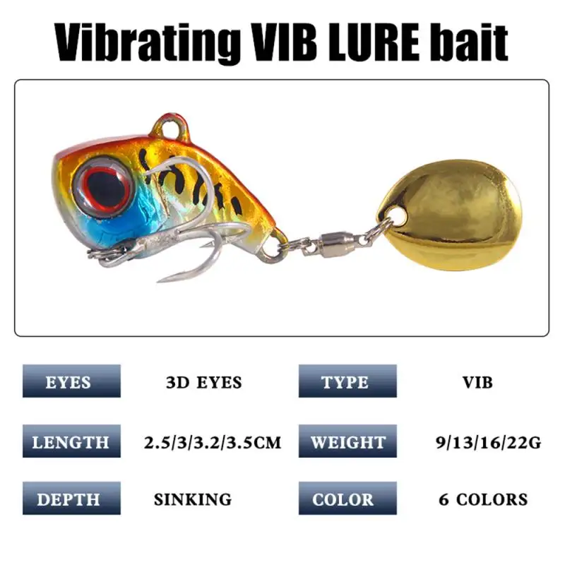 Fishing lure Quickly rotating small whirlwind Vibrating VIB sequins LURE bait Metal vib Sea accessories | Спорт и развлечения
