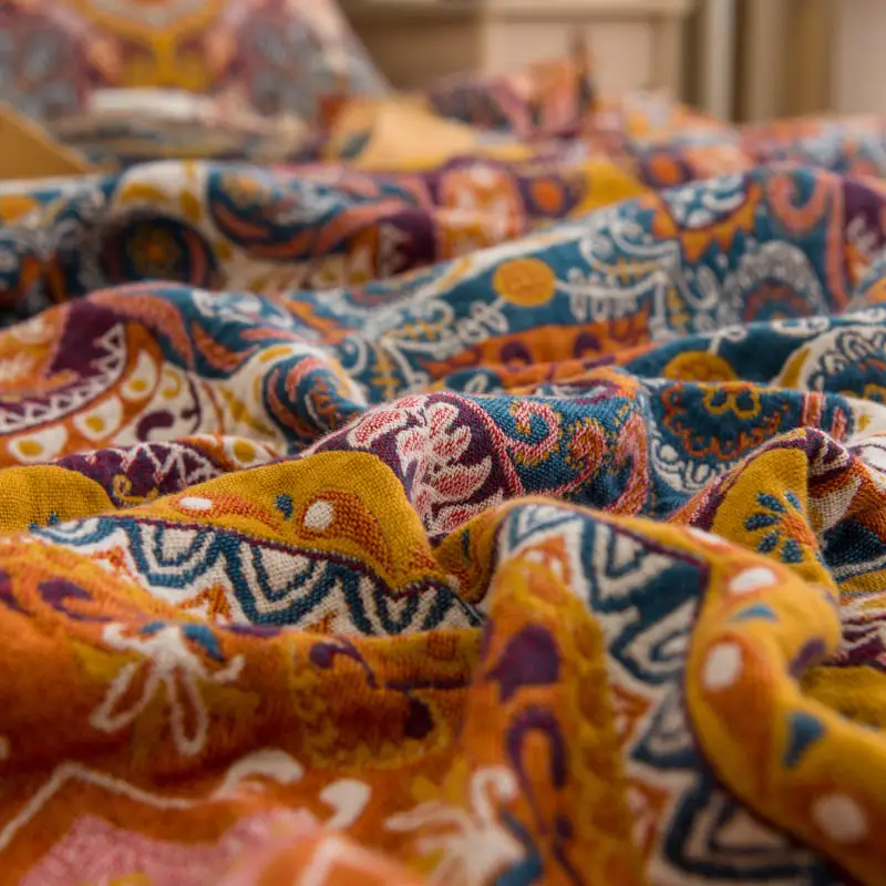 للبيع الصيف منشفة البطانيات للأسرة غزل القطن محبوك بوهو الصيف لحاف المفرش الملكة الملك حجم كبير الموضوع البطانيات