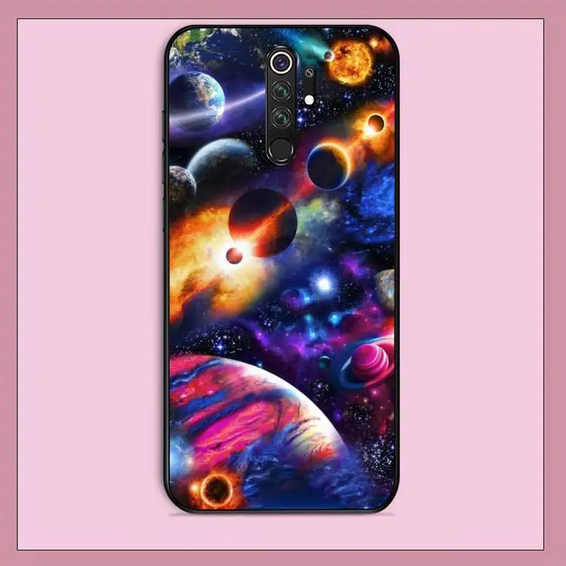 TOPLBPCS Lovebay космическая планета Черная задняя панель для RedMi note 9 4 5 6 7 5a 8 pro max 4X 5A