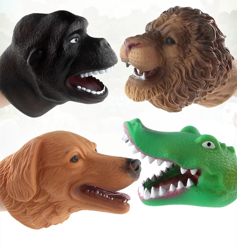 Мягкая пластиковая фигурка головы животного орангутан с мягким клеем перчатки