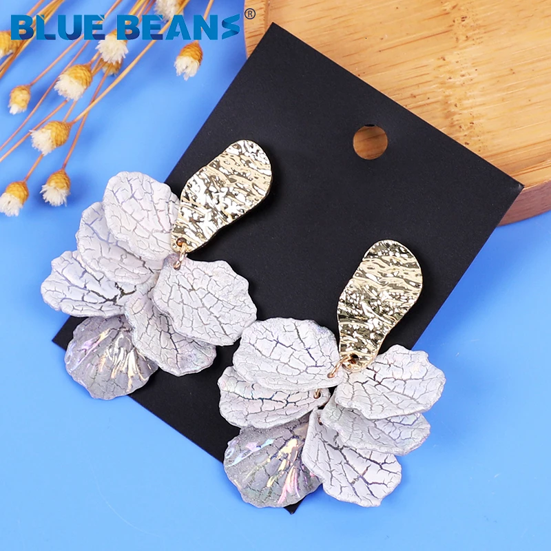 BLUE BEANS Small Flower Earrings Girls Fashion For Women Statement Drop Jewelry Punk Minimalist Earings Cute | Украшения и