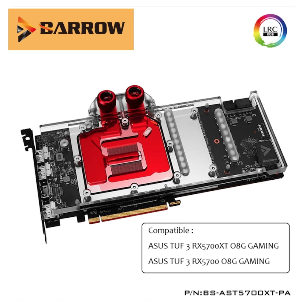 BARROW BS-AST5700XT-PA водяной блок для ASUS TUF 3 RX5700 / RX5700XT O8G GAMING Aurora/Поддержка оригинальной