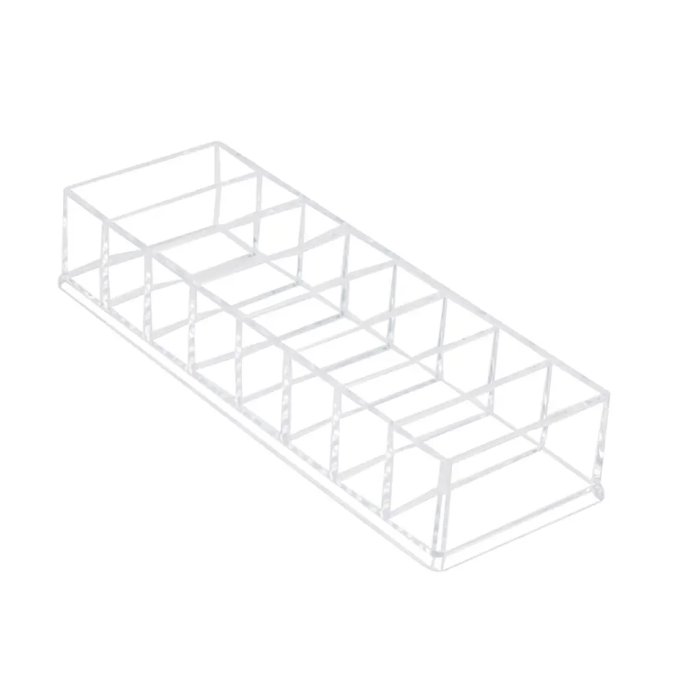 

8 grid Transparent Plastic Makeup Organizer CC Cream Storage Box Cosmetic Makeup Holder Cabinet Powder Display Box maquillaje