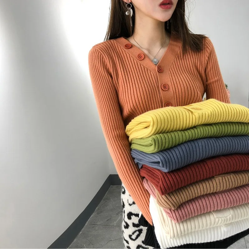 

2019 Autumn Winter Women's Sweaters Loose Casual Fashionable Women Pullover Minimalist Tops Korean Style Knitting Ladies ZMZ058