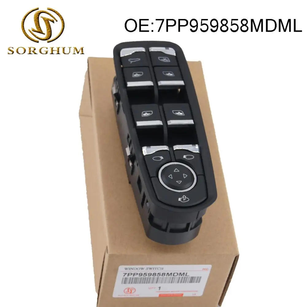 

7PP959858MDML Front Left Driver Side Electric Window Power Master Control Switch For Porsche Panamera Cayenne