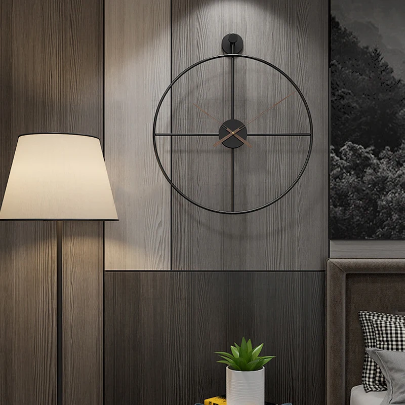 Большие металлические настенные часы 3D в скандинавском стиле на стену кофе