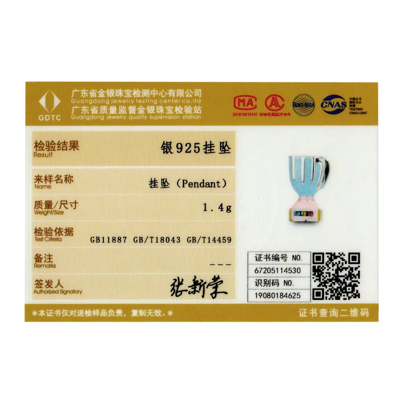 WOSTU 925 стерлингового серебра красочные соковыжималки бисера CZ синий и розовый