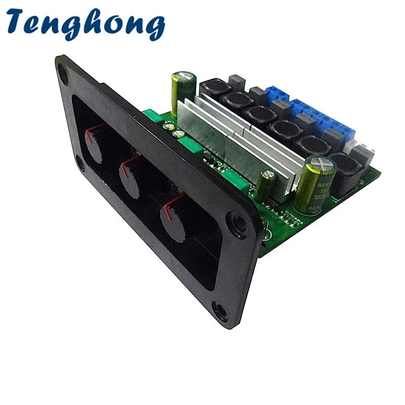 

Tenghong TPA3116D2 Digital Power Amplifier Audio Board 2×50W+100W 2.1 Subwoofer Amplifiers Sound Amplificador With Panel 15-25V