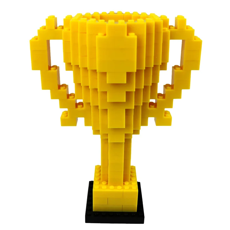 ABS маленькие строительные блоки чемпионат трофей Детская образовательная