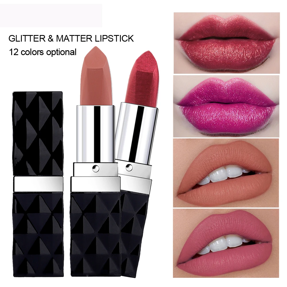 Блестящая матовая губная помада водостойкая для макияжа Блеск губ пигмент
