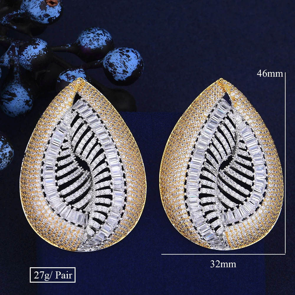 

GODKI High Quality Luxury Charms Big Statement Dangle Earrings for Women Wedding Fashion Cubic Zircon Bohemia Jewelry 2020 New