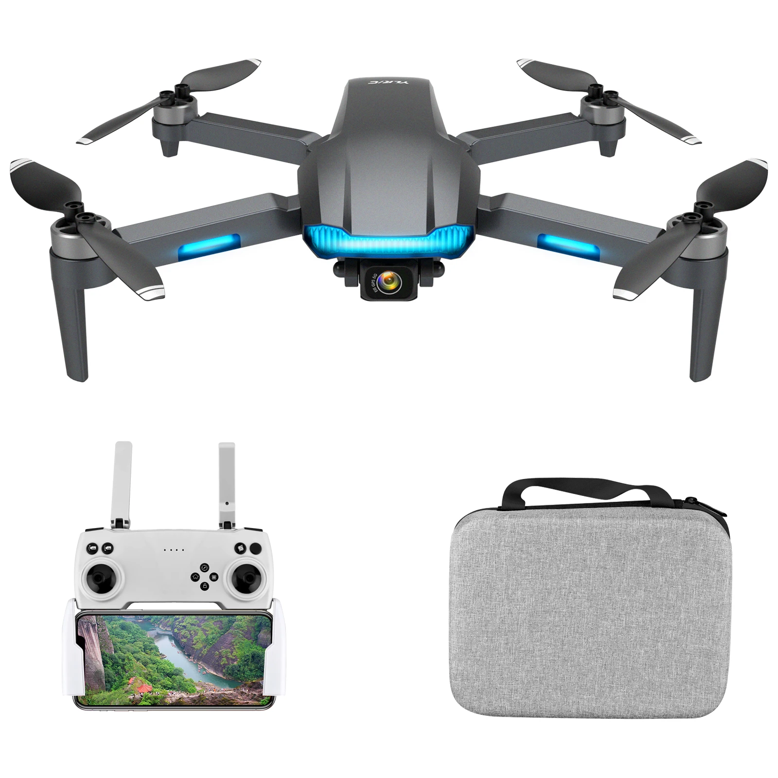 

YLRC S106 RC Drone with Camera 8K GPS 5GWifi Optical Flow Positioning Quadcopter Brushless Motor Storage Bag Package 3 Battery
