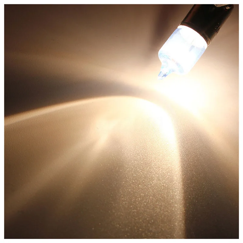 

2x H6W BAX9S 6W White Xenon Car Side Marker Parking Lamp 12V 5000K